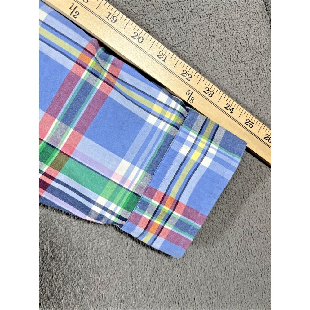 Polo Ralph Lauren Men's Shirt L Multi Plaid Blue Classic Fit Button Up - Picture 9 of 9